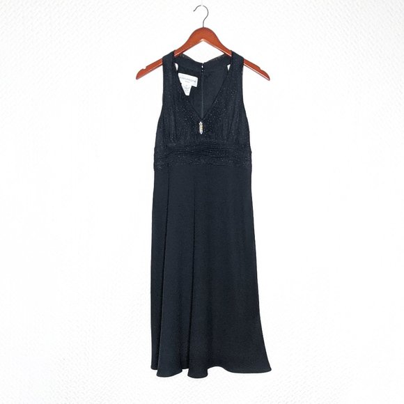 Evan Picone Black Sleeveless Dress - Picture 1 of 8